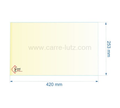 00449  805118 - Vitre réfractaire Vitrocéramique 420x253 mm de poele Panadero Condor 3V 53,50 €