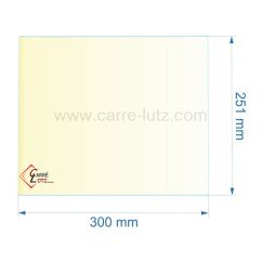 00450  805116 - Vitre réfractaire Vitrocéramique 300x251 mm de poele Panadero Atlantic 3V 42,10 €