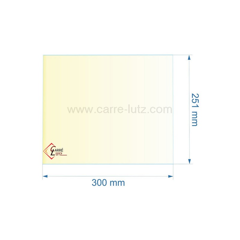 00450  805116 - Vitre réfractaire Vitrocéramique 300x251 mm de poele Panadero Atlantic 3V 42,10 €