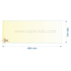 00452  805088 - Vitre réfractaire Vitrocéramique 485x184 mm de poele Panadero Zinc 47,20 €
