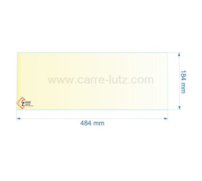 00452  805088 - Vitre réfractaire Vitrocéramique 485x184 mm de poele Panadero Zinc 47,20 €