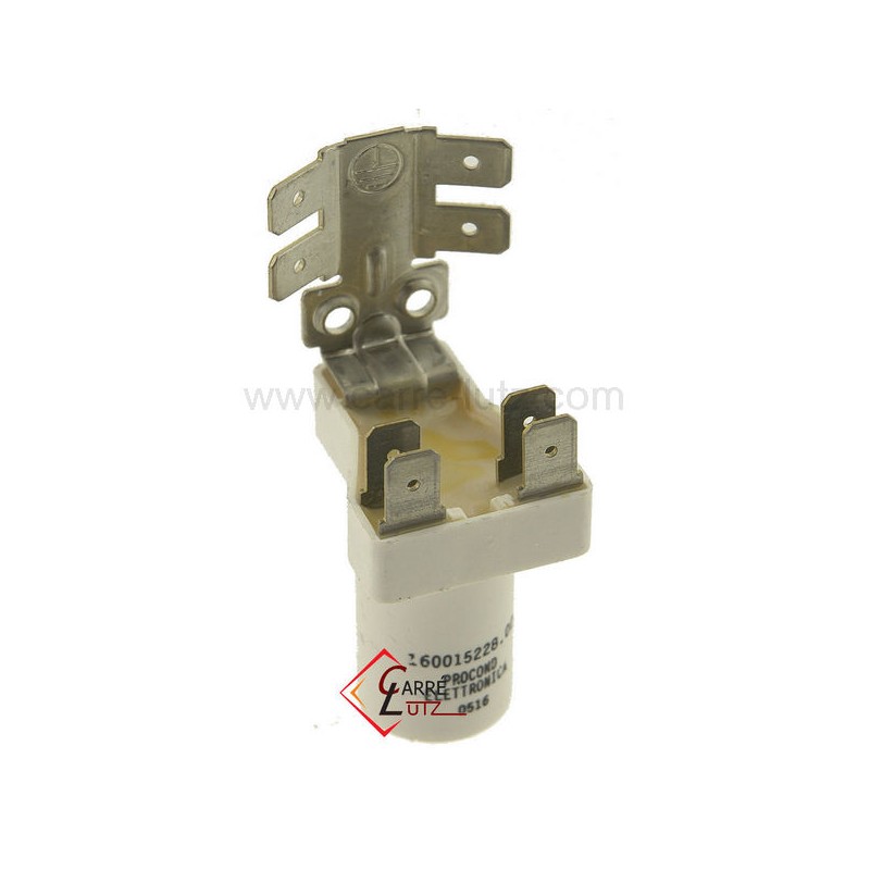 730202  Filtre antiparasite 0,1 mf 2 x 22 pf 2,2 Mohm de lave vaisselle Ariston Indesit C00143383 Candy Rosières 91200489 6,60 €