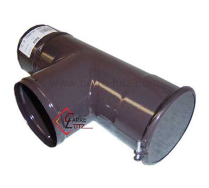 Té à tampon émaillé marron diamètre 153 mm