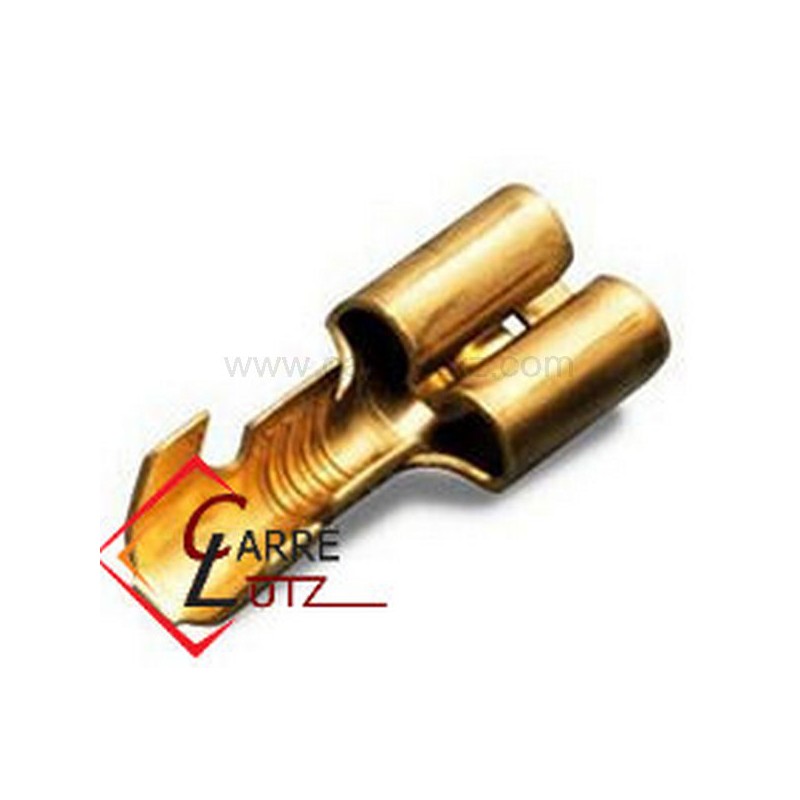 233013  Cosse femelle 6,3x0,8 section 0,5 - 1 Laiton 0,24 €