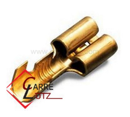 Cosse femelle 6,3x0,8 section 0,5 - 1 Laiton