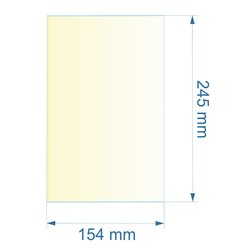 4D170162050 - Vitre réfractaire Vitrocéramique 245x154 mm de poêle à pellets MCZ