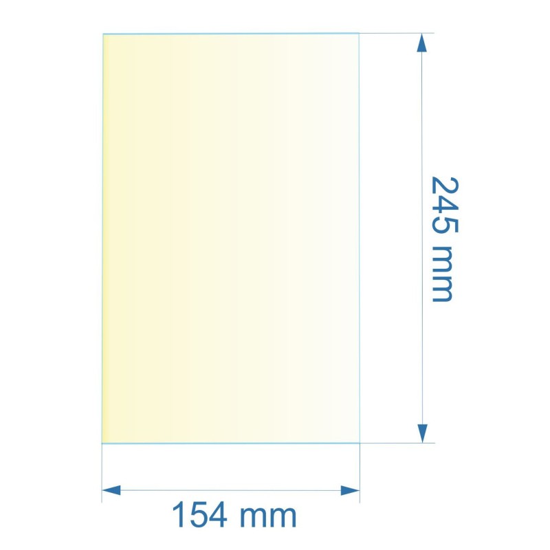 00456  4D170162050 - Vitre réfractaire Vitrocéramique 245x154 mm de poêle à pellets MCZ 35,40 €