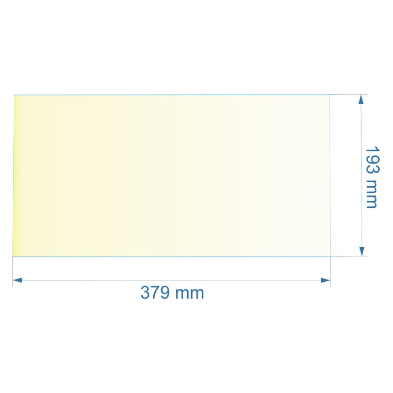 4D170157040 - Vitre réfractaire Vitrocéramique 379x193 mm de poêle à pellets MCZ