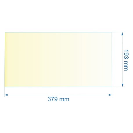 Vitre réfractaire Vitrocéramique 379x193 mm de poêle à pellets MCZ Ref. 4D170157040 CADEL  Cristal3 8,5 Kw, Cristal3 8,5KW Wi...