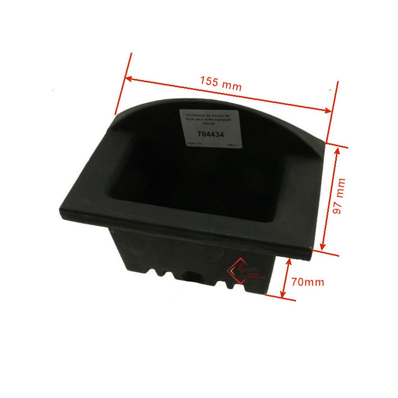 704434 1121110201 - Pot bruleur ou creuset de foyer pour poele a granulé Invicta 63,20 € 704434 1121110201 - Pot bruleur ou creuset de foyer pour poele a granulé Invicta 63,20 €