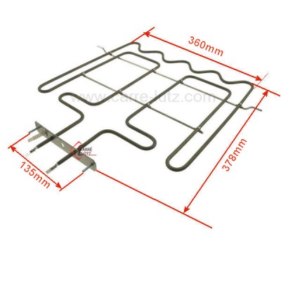 20390053  481010568824 - Résistance de voute 2450W de four Whirlpool  16,90 €