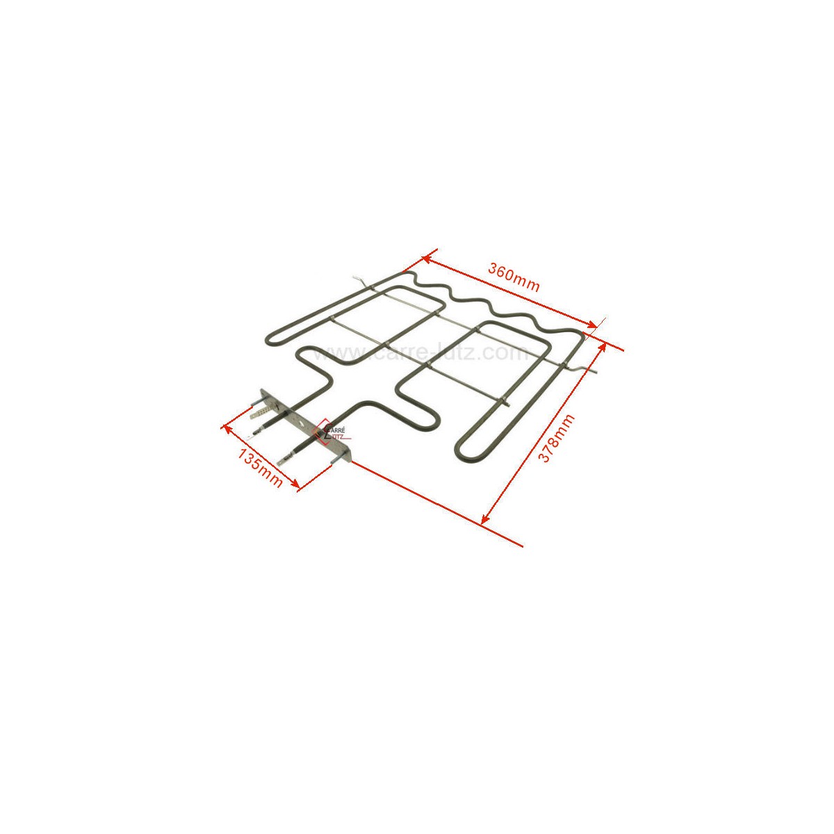 20390053  481010568824 - Résistance de voute 2450W de four Whirlpool  16,90 €