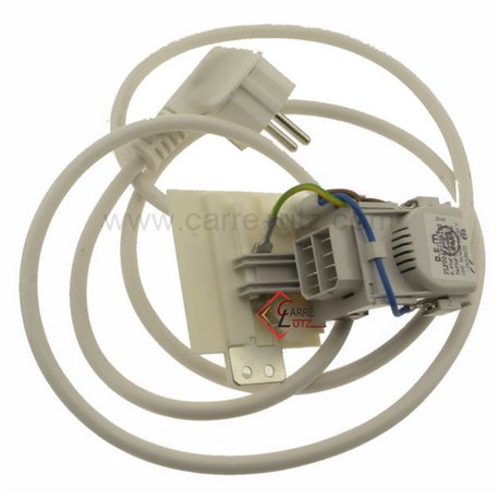 Cable d'alimentation + antiparasite de lave lingeAriston Indesit Hotpoint Scholtes Wirlpool ref. C00091633 C00112678  AAB1300...