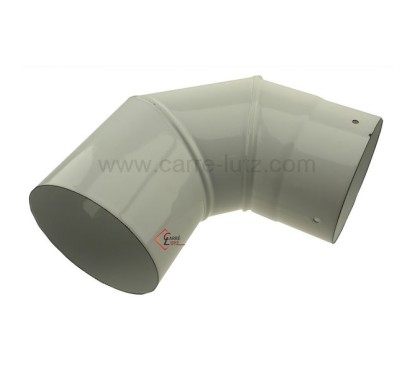 Coude lisse 90 ° émaillé blanc diamètre 139 mm