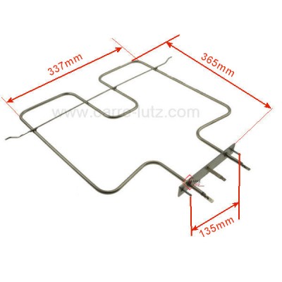 20390055 C00525918 - Résistance de voute 1400W de four Ariston Indesit Whirlpool 33,00 €