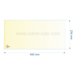 00458  P0050782 - Vitre réfractaire Vitrocéramique 493x234 mm non sérigraphiée Deville 71,00 €