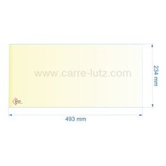 00458  P0050782 - Vitre réfractaire Vitrocéramique 493x234 mm non sérigraphiée Deville 71,00 €