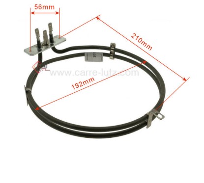 20390056  062125004 - Résistance circulaire 1900W de four Elba 14,70 €