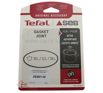 SEB0138  Joint d'autocuiseur alu et inox 10 / 22 litres Seb  15,30 €