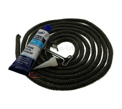 70510048  Joint fibre de verre tressée diamètre 4 mm 3,20 mt avec Silicone haute température 11,10 €