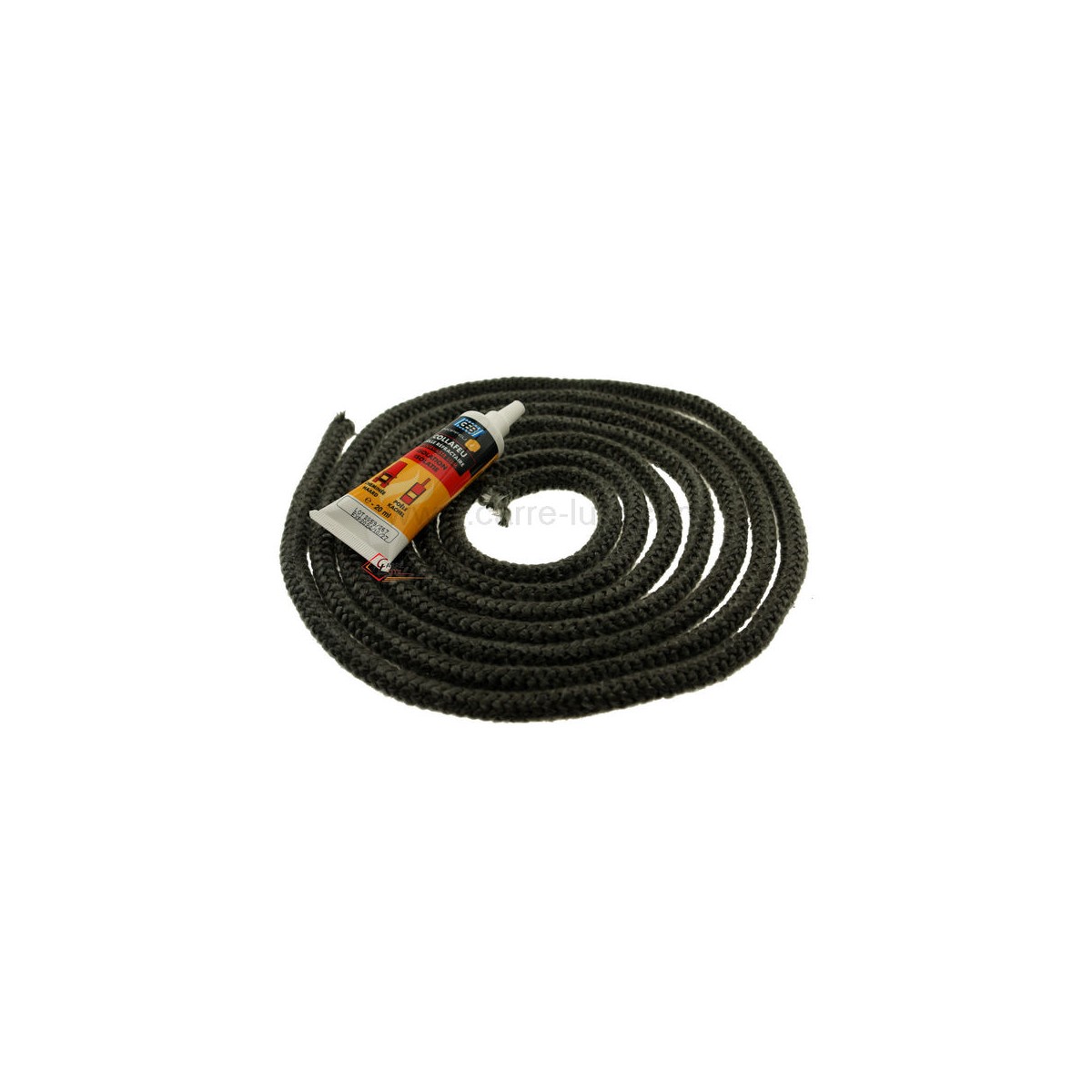 70510046  Joint fibre de verre tressée diamètre 15 mm environ 3,2 mt avec colle 17,00 €