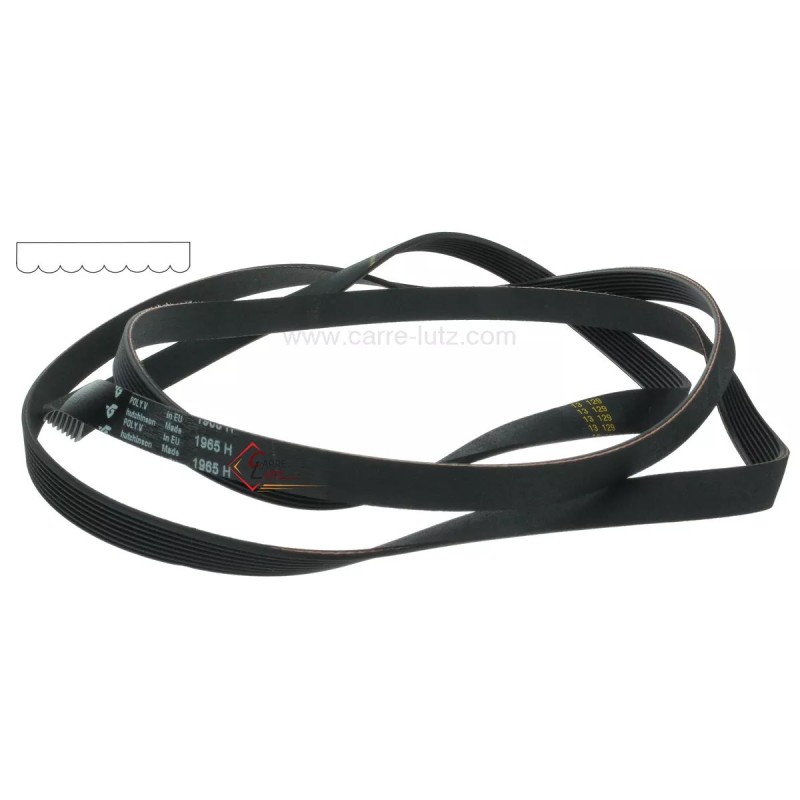 726029  1965 H8 - Courroie plate de sèche linge Brandt Vedette Thomson 57x0313 Laden Whirlpool 481235818154 10,50 €