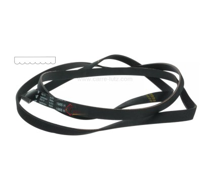 726029  1965 H8 - Courroie plate de sèche linge Brandt Vedette Thomson 57x0313 Laden Whirlpool 481235818154 10,70 €
