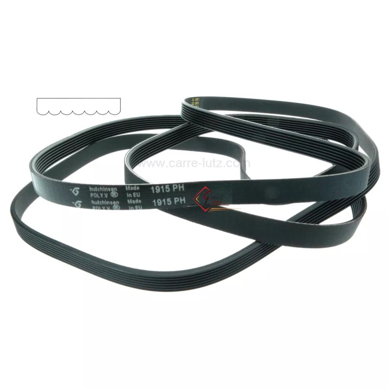 1915 H7 - Courroie plate de sèche linge Aya California Ariston Hotpoint C00179066 1915 H7 - Courroie plate de sèche linge Aya California Ariston Hotpoint C00179066