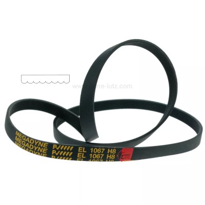 726124 1067 H8 - Courroie plate de lave linge Indesit Ariston C00082995 7,40 €