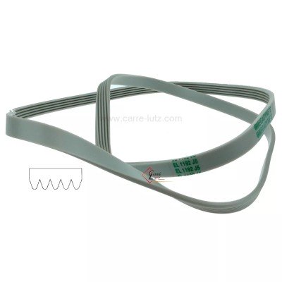 726168 1192 J5 EL - Courroie plate de lave-linge Indesit Ariston C00063416 Far Domeos 7,70 €