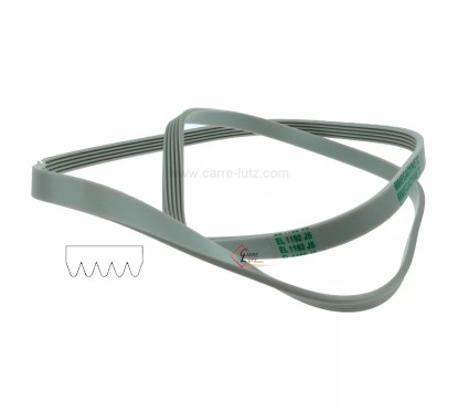 726168  1192 J5 EL - Courroie plate de lave-linge Indesit Ariston C00063416 Far Domeos 7,70 €