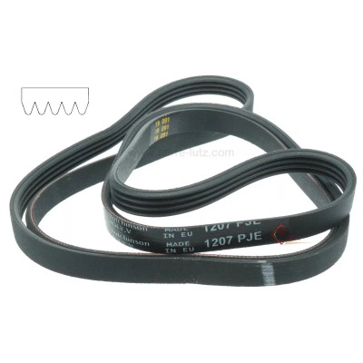 726180 481235818204 - Courroie plate 1197 J5 MAEL ou 1207 J4 de lave linge Ariston Indesit Laden Whirlpool 6,20 €