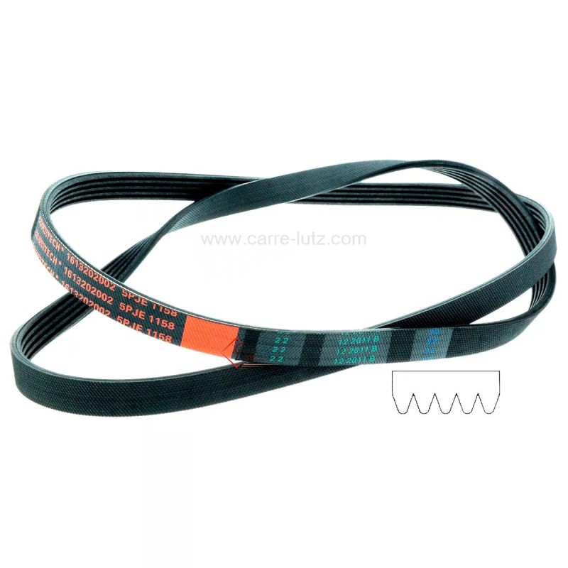 726225  1158 J5 - Courroie plate de lave linge Indesit Ariston Hotpoint C00112576 11,50 €