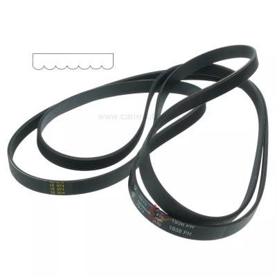 726088  1938 H7 - Courroie plate de sèche linge A.Martin Faure Zanussi 50205820009 Thomson Vedette Whirlpool  5,10 €