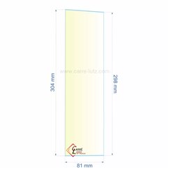 0081X298X304  Verre réfractaire 81x298x304 mm Efel Surdiac 13,60 €