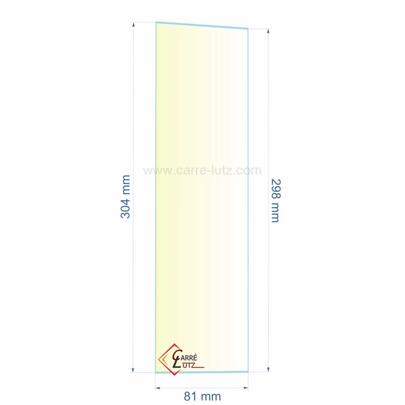 0081X298X304  Verre réfractaire 81x298x304 mm Efel Surdiac 13,60 €