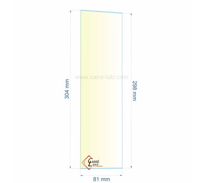 0081X298X304  Verre réfractaire 81x298x304 mm Efel Surdiac 13,60 €