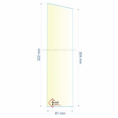 0081X304X322  Verre réfractaire 81x304x322 mm Efel Surdiac 14,40 €