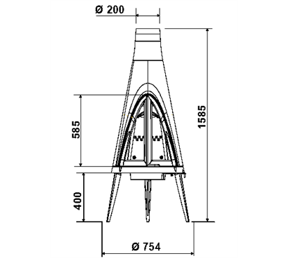 Documentation Poêle à bois Tipi Invicta 615344