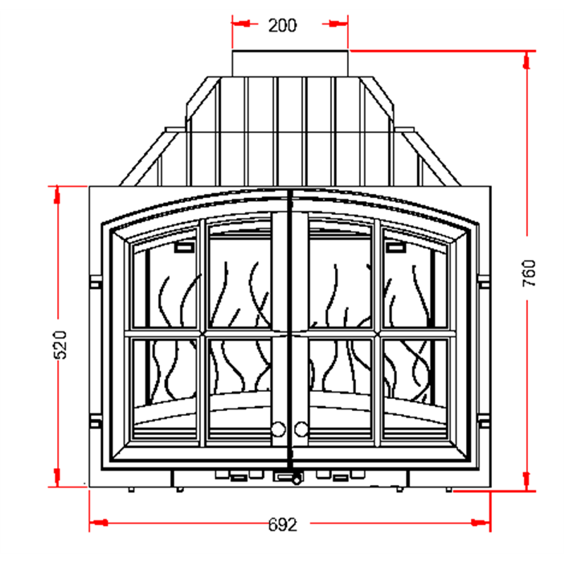 Documentation Foyer insert 700 2 portes Invicta 627144