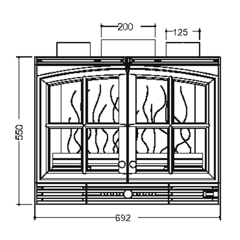 Documentation Foyer insert 700 2 portes Invicta 666944