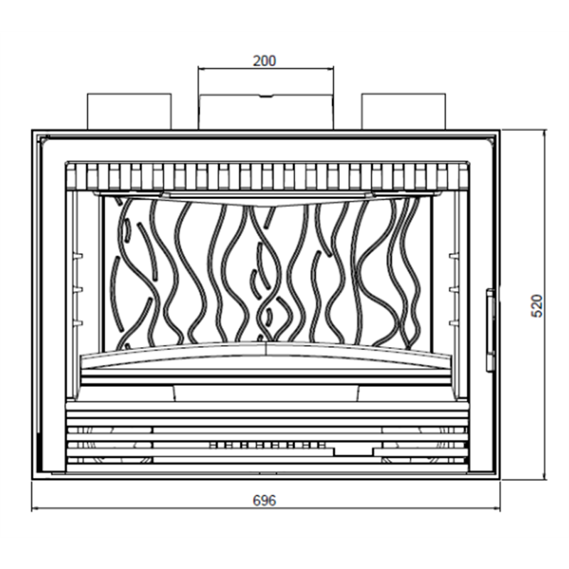 Documentation Foyer insert 700 C 520 noir Invicta 667444