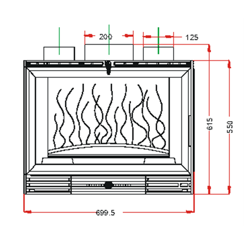 Documentation Foyer insert 700 vitre droite Invicta 667544