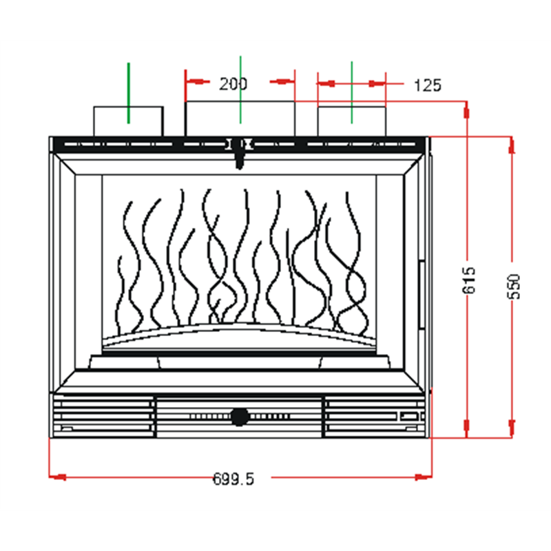 Documentation Foyer insert 700 vitre gauche Invicta 667744 