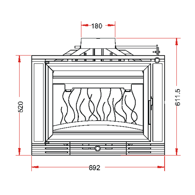 Documentation Foyer insert Minos avec volet Invicta 677245