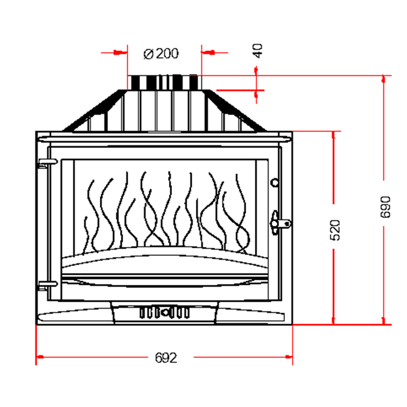 Documentation Foyer insert 700 Selenic chaudière Invicta 678100