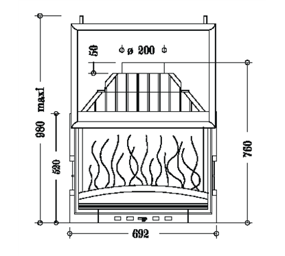 Invicta 687144  Documentation Foyer insert 700 GV porte relevable Invicta 687144 0,00 €