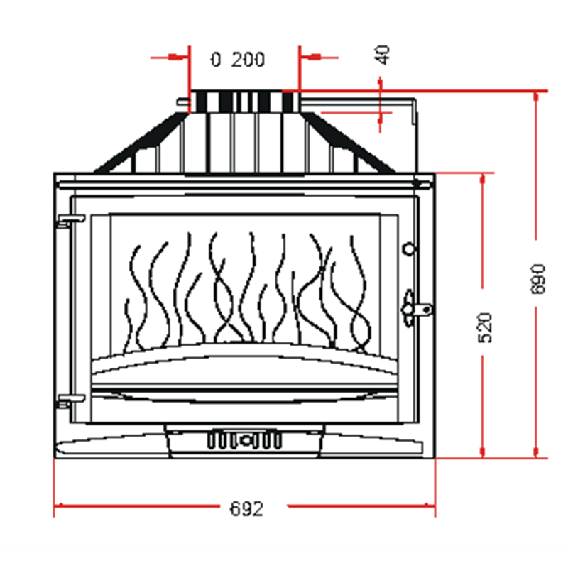 Documentation Foyer insert 700 Selenic avec volet Invicta AD676905