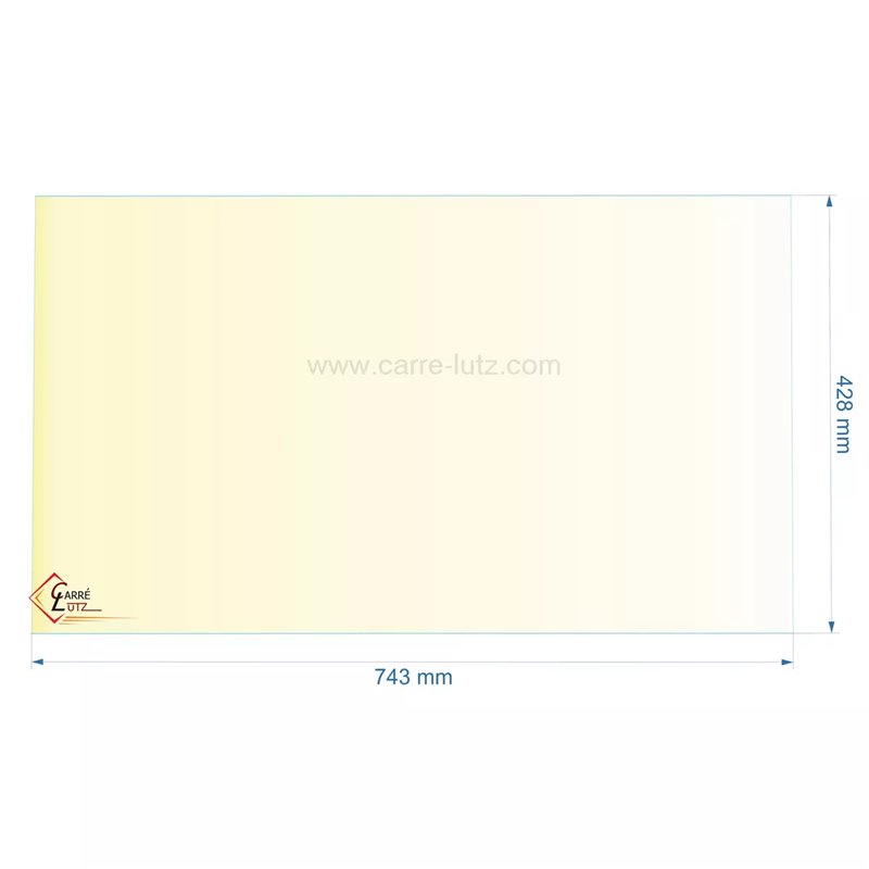 00459  Vitre réfractaire Vitrocéramique 743X428 017506 Godin  140,70 €