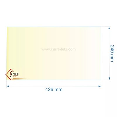 00461  Vitre réfractaire Vitrocéramique 426x240mm Deville AK1 AK2 50,60 €